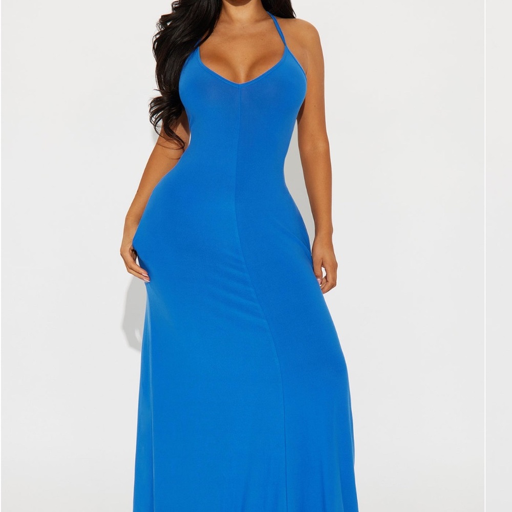 Elegant Blue Maxi Dress size xl